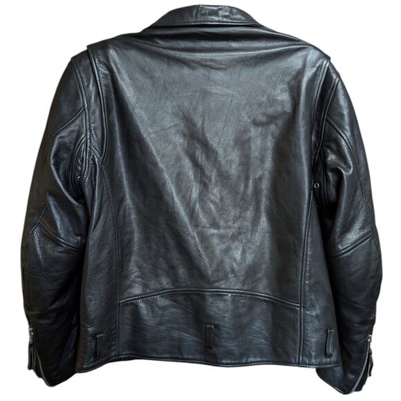 FIRST MFG Co Women's Black Leather Moto Biker Jacket XXL Authentic Riding Gear - Picture 3 of 6